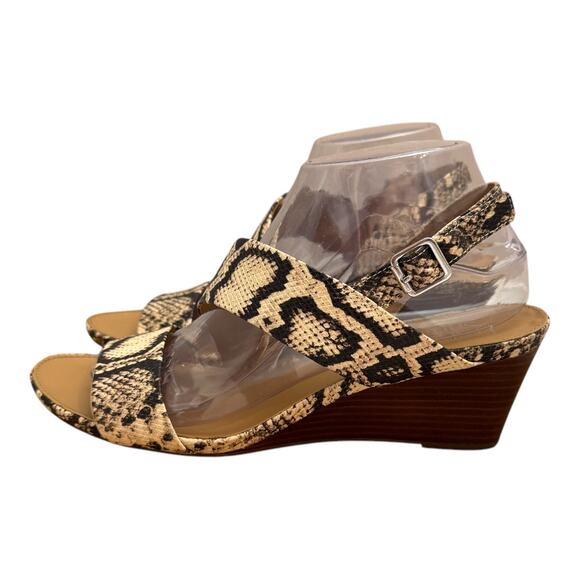 Franco Sarto Danila2 Wedge Sandals Reptile Snakeskin 9.5 - Picture 1 of 13